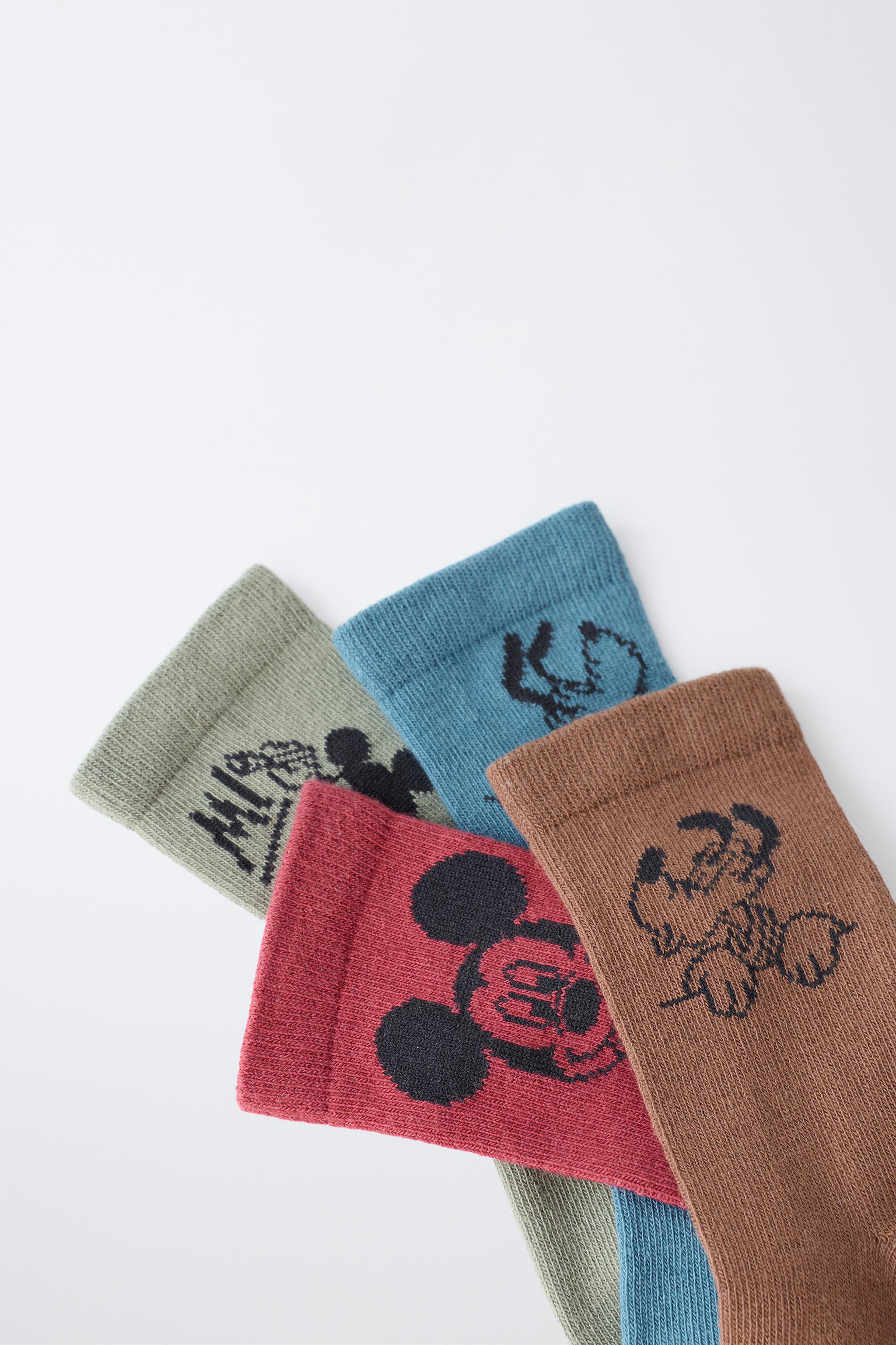 LOT DE QUATRE PAIRES CHAUSSETTES MI-HAUTES MICKEY MOUSE AND FRIENDS © DISNEY